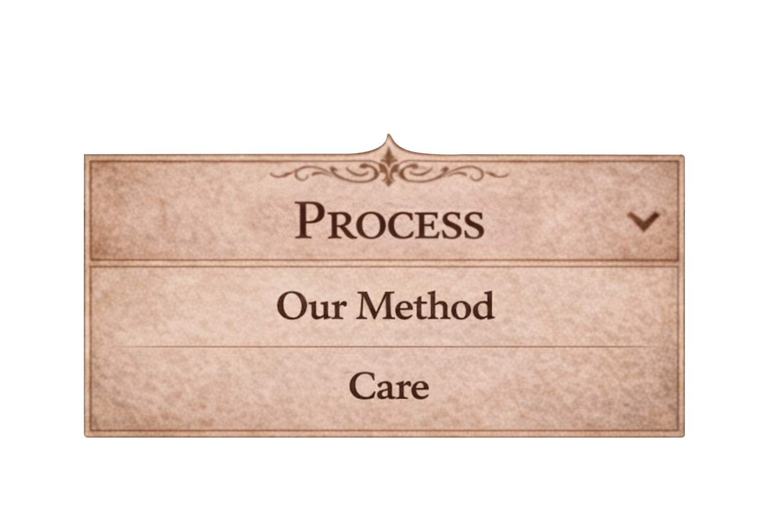 Process dropdown menu